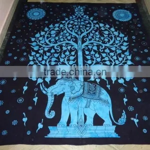 Elephant Tree of Life Bedsheets Tapestry New thumbnail-1