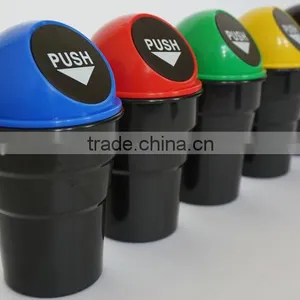 Plastic ABS Mini Small Colorful Car Trash Bin Wholesale Hot Sale thumbnail-3