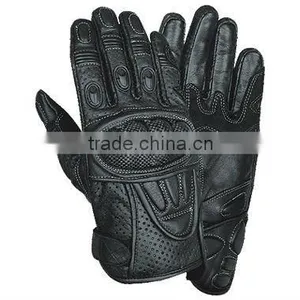 Short Length Leather Motorbike Racing Gloves thumbnail-1