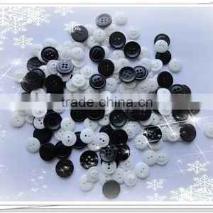 Mixed Kids Buttons, White and Black Resin Decorative Buttons thumbnail-2