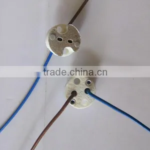 LED Mr16 Ceramic Lamp Holder Round With Silicone Wires 15CM thumbnail-4