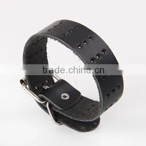 Custom Handmade Genuine Leather Cuff Bracelets for Men thumbnail-1