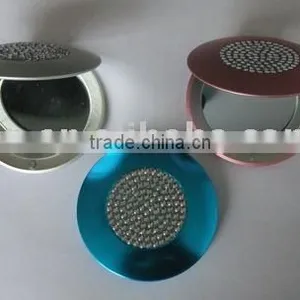 Round Shape Aluminum Cosmetic Mirror . thumbnail-1