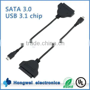 Real SATA 3.0 Cypress / ASMedia USB 3.1 Chips Type C to SATA 22pin Adapter thumbnail-1