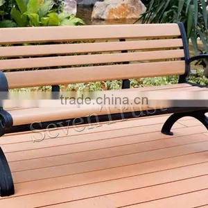 Outdoor Wood Plastic Composite Bench, Waterproof Garden Bench thumbnail-6