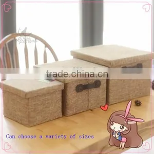 YIWU RODA 100% Cotton and Linen High-capacity Foldable Storage Box thumbnail-2