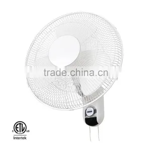 ETL Approved Plastic Blade 3 Speed Choosable 16 Inch Wall Mounted Oscillating Fan thumbnail-1