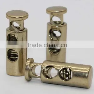 Gold Metal String Cord Stopper Buttons With 2 Holes thumbnail-1