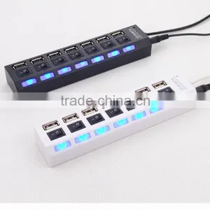 ABS Material 7-Port USB 2.0 Charger Hub With On/Off Switch thumbnail-2