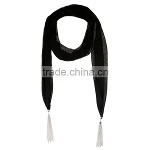 Wholesale Simple Rainbow Color Easy to Carry Soft Scarf thumbnail-3
