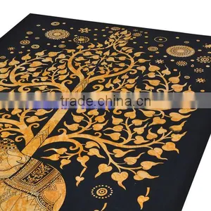 Sanganeri Printed Mandela Tapestry Wall Decor Throw Table Cover 100% Cotton Bedspread Indian Jaipur Manufacturer & Wholesaler thumbnail-3