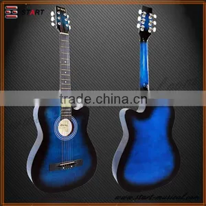 Hot Sale Top Quality Blue Acoustic Guitar thumbnail-1