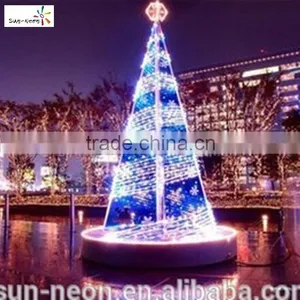 Hot Sale Lighted Christmas Cone Tree Nice Design Big Outdoor Decorated Christmas Trees for Sale thumbnail-4