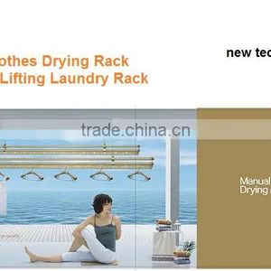 Aluminum Adjustable Style Manual Clothing Drying Rack thumbnail-2