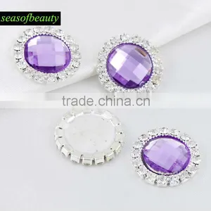 Wholesale Purple Crystal Embellishments for Cards thumbnail-1