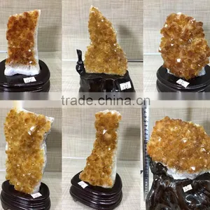 High Quality Rough Citrine Crystal Geode Wholesale Price thumbnail-1