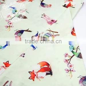 Hot Sellng Polyester Fox Printed Fabric for Dress Quality Choice thumbnail-3