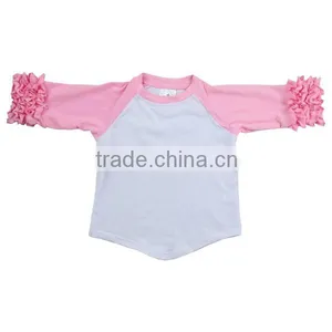 Blank Baby T-shirts Baby Girls Top Design Baseball Tee Wholesale Girls Fall Clothing thumbnail-6