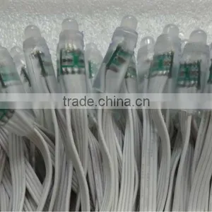 WHITE Wire IP68 DC12V Input 12mm Through-hole LED RGB Dump Node;100pcs a String thumbnail-1
