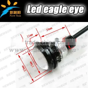 12V 3W One Set LED Eagle Eyes Led Car Headlights Auto Daytime Running Lights Eagle Eyes thumbnail-1