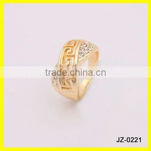 Rhinestone Ring Designs for Men 24k Gold Ring thumbnail-1