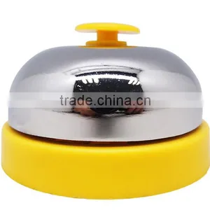 Silver Table Bell , 75mm Diameter Chrome Plated With ABS Base for Reception thumbnail-1