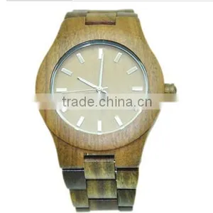 2016 New Design Customized Logo Wood Watch Stainless Steel Watch thumbnail-2