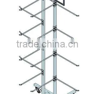 Floor Standing Tube Display Shelf Metal Clothes Drying Display Rack HSX-111 thumbnail-5
