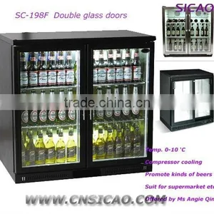 208L Two Glass Door Beverage Display Cooler for Beer thumbnail-2