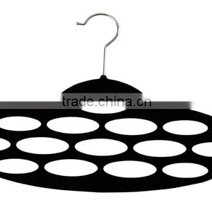 Oval Circles Velvet Flocked Scarf Hanger Organizer thumbnail-5