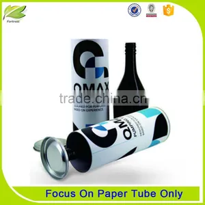 Customized Round Cardboard Luxury Wine Gift Tube thumbnail-1
