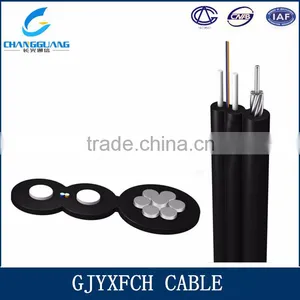 China Cable Manufacturer Changguang Armored Fiber Optic Cable Ftth FRP G652d Self Supporting Bow Type Drop Cable thumbnail-1