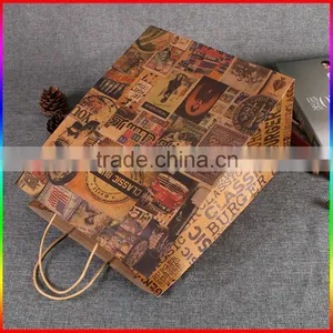 2016 High Quality Recyclable Custom Full Color Printed Kraft Paper Bag thumbnail-2