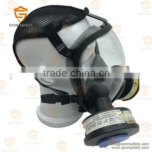 Black Spherical Full Face Gas Mask With EN148 Single/double Connector-Ayonsafety thumbnail-1