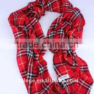 Wool Checked Scarf Shawl thumbnail-1