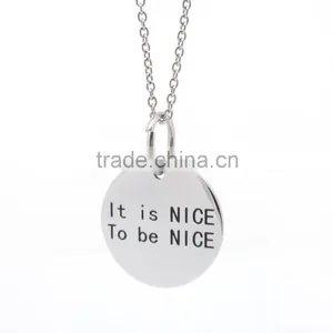 2016 Stainless Steel High Polish Custom Engraved Pendant Wholesale thumbnail-6