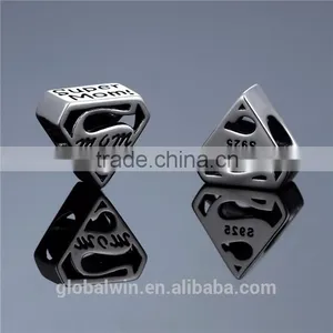 Custom 925 Silver Bead DIY Sterling Silver Charm Wholesale Gracefully Slidable Silver Bead Fit for Woman Bracelet T046 thumbnail-6