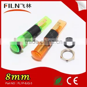 IP67 Hot Sales High Light Waterproof Plastic 8mm 24v Yellow Signal Light thumbnail-2