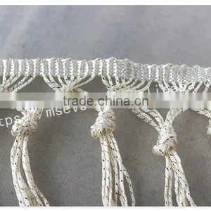 Fashion Design Off-white 15.5cm Width Knot Polyester Fringe Trim Wholesale thumbnail-4