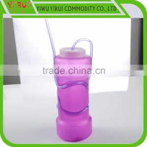 Colorful Food Grade Drinking Straw Cup With Cap thumbnail-4