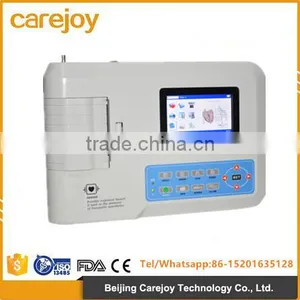 Color LCD 12-lead ECG 3-Channel Portable ECG Machine With Low Price thumbnail-1