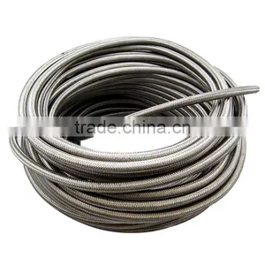 1ft Stainless Steel Braided 1500 PSI -8AN AN8 8-AN Oil Fuel Gas Line Nylon Hose thumbnail-1