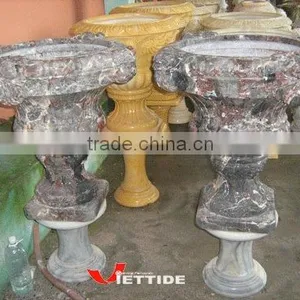 Marble Planter With Carving thumbnail-1