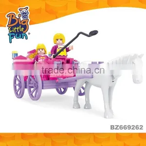 Plastic Connecting Princess Horse Carriage Building Blocks Toys for Kids Educational thumbnail-1