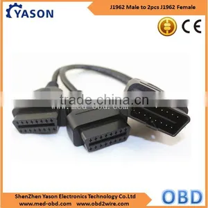 OBD2 Splitter Y Cable,J1962 Male Connector to 2pcs J1962 Female Connector, thumbnail-1