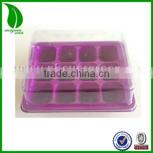 Superior Quality Colorful 12 Cells Plastic Seed Stater Tray With Base and Lid thumbnail-2