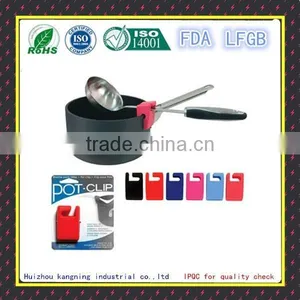High Quality Heat Resistant Silicone Utensil Pot Pan Clip Holder thumbnail-2