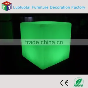 Illuminated Bar/club/ktv Furniture Glowing Led Cube Sitting Chair thumbnail-4
