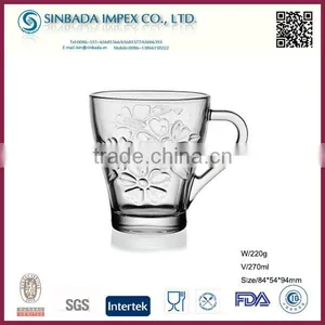 SGS Level KTZB21-2, New Design Wholesale Bulk Clear Glass Coffee Mug thumbnail-3