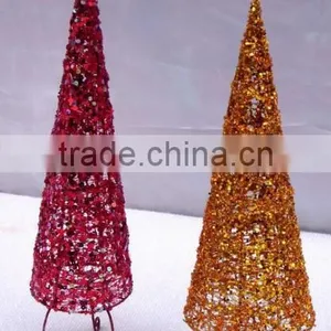 15012301 Heart and Reindeer Shape Felt Christmas Decoration With Buttons Decors and Ribbons thumbnail-6